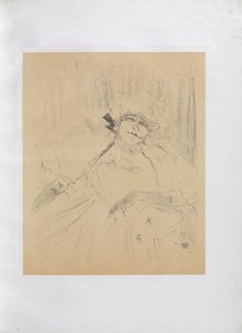 Yvette Guilbert-engelsk serie: Gammel sang af Henri de Toulouse-Lautrec