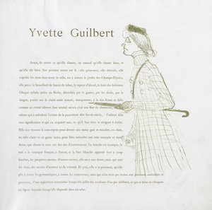 Yvette Guilbert-French Series: nr. 1 af Henri de Toulouse-Lautrec