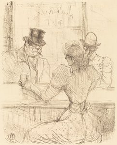 På Picton Bar, rue Scribe Au bar Picton, rue Scribe, 1896. af Henri de Toulouse Lautrec