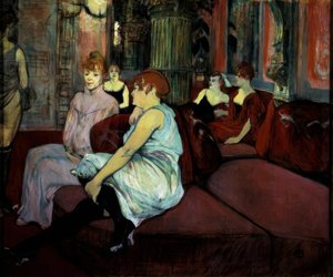 På salonen i rue des Moulins af Henri de Toulouse Lautrec
