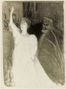 Bartet og Mounet-Sully, i Antigone af Henri de Toulouse Lautrec
