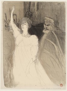 Bartet og Mounet-Sully, i Antigone af Henri de Toulouse Lautrec