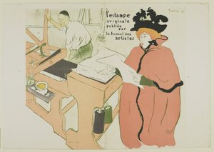LEstampe Originale omslag, 1893 (farve litho på vævet papir) af Henri de Toulouse Lautrec