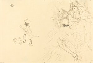 Cover til "Eksemplet på forelsket Ninon de Lenclos" af Henri de Toulouse Lautrec
