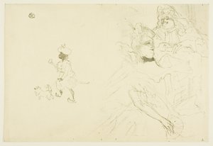 Omslag til Det forelskede eksempel på Ninon de Lenclos af Henri de Toulouse-Lautrec