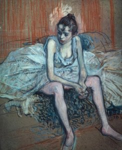 Siddende danser af Henri de Toulouse Lautrec