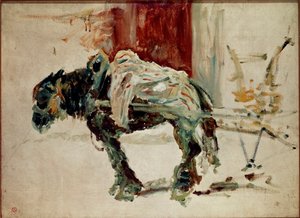 Trækhest til Celeyran. Maleri af Henri de Toulouse-Lautrec af Henri de Toulouse Lautrec