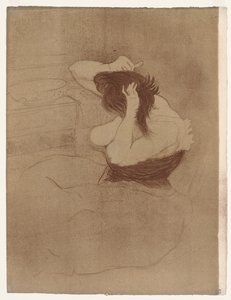 Elles: Kvinde, der reder sit hår af Henri de Toulouse-Lautrec