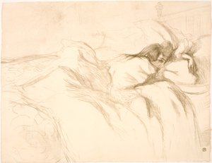 Liggende kvinde, vækkeur af Henri de Toulouse Lautrec