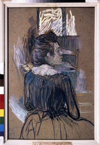Kvinde ved vinduet. Tegning af Henri de Toulouse-Lautrec (Toulouse Lautrec af Henri de Toulouse Lautrec