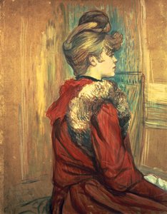 Pige med en pelsstol, Mademoiselle Jeanne Fontaine, 1891 af Henri de Toulouse Lautrec