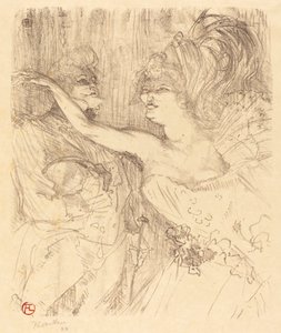 Guy and Mealy walking in Paris Guy and Mealy walking in Paris, 1898. af Henri de Toulouse Lautrec
