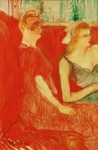 Im Salon der Rue des Moulins af Henri de Toulouse Lautrec