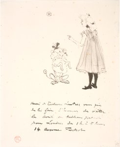 Invitation til udstilling af Henri de Toulouse Lautrec