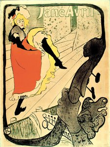 Jane Avril, 1893., 1893. af Henri de Toulouse Lautrec