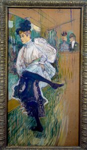 Jane Avril danser Jane Avril (1868-1943) var en danserinde fra Moulin Rouge. Maleri af Henri de Toulouse Lautrec (1864-1901) 1891 søn. 0,85x0,45 m Paris, musee d