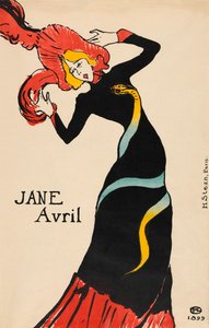 Jane Avril plakat af Henri de Toulouse-Lautrec