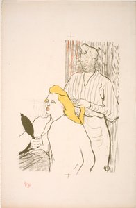 Frisuren. Gratis teaterprogram af Henri de Toulouse Lautrec