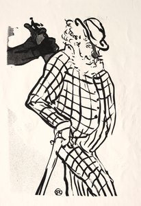 Café-koncerten: American Singer af Henri de Toulouse Lautrec