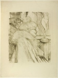 Forlader teatret af Henri de Toulouse Lautrec