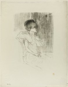 Långiver siddende af Henri de Toulouse Lautrec