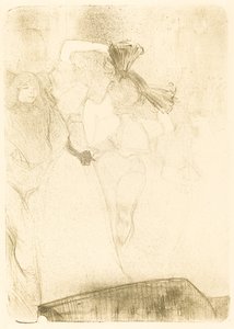 Lender from the Back Dancing the Bolero in Chilperic Lender de dos, dansant le boléro..., 1895. af Henri de Toulouse Lautrec