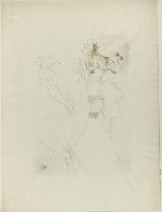 Långiver i Chilpéric, Full Face af Henri de Toulouse Lautrec
