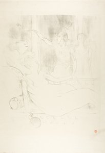 Madame Simon-Girard, brygger og fyr i La belle Hélène af Henri de Toulouse-Lautrec