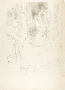 Madame Simon-Girard, brygger og fyr i La belle Hélène af Henri de Toulouse-Lautrec