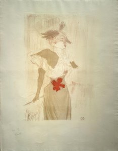 Miss Marcelle Lender, stående af Henri de Toulouse Lautrec