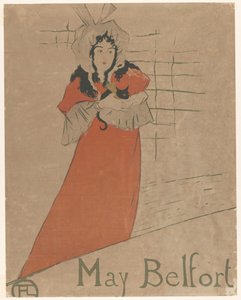 May Belfort med en kat i armene May Belfort (titel på objekt) af Henri de Toulouse Lautrec