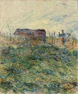 Pløjning i vingården, 1883 af Henri de Toulouse Lautrec