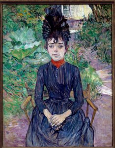 Portræt af Justine Dieuhl Maleri af Henri de Toulouse Lautrec (1864-1901) 1891 søn. 0,74x0,58 m Paris, musee d