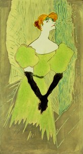 Portræt af Yvette Guilbert af Henri de Toulouse Lautrec