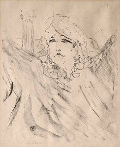 Portrætter af skuespillere og skuespillerinder: Tretten litografier: Sarah Bernhardt, 1898. af Henri de Toulouse Lautrec