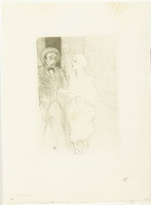 Portret af skuespillerne Léonie Yahne i Henri Mayer i toneelstuk Age Difficult Yahne og Mayer i svær alder af Henri de Toulouse Lautrec