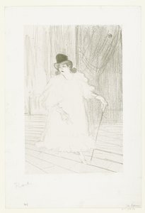 Portræt af sangerinden Cecy Loftus på scenen i teatret Cecy Loftus af Henri de Toulouse Lautrec
