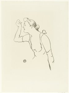 Portræt af sangerinden Paula Brebion Le cafe-koncert (serietitel) af Henri de Toulouse Lautrec