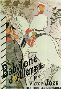 Plakat til bogen Babylone dAllemagne af Victor Joze, 1894.