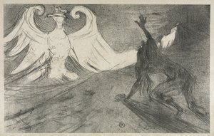 Projekt for Frontispice til: Ved foden af ​​Sinai, 1898. af Henri de Toulouse Lautrec