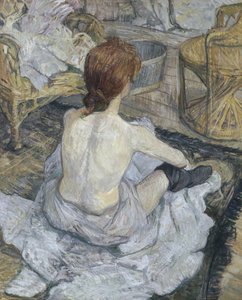 Redhead The Toilet, 1889 af Henri de Toulouse Lautrec