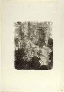 Tekstilmarked, Krakow, fra Au Pied du Sinaï af Henri de Toulouse-Lautrec