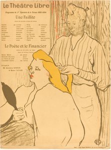 Frisøren - Program for Teater-Libre af Henri de Toulouse Lautrec