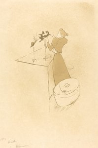 The Milliner La Modiste - Renée Vert, 1893. af Henri de Toulouse Lautrec