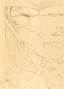 Passageren fra kahyt 54 - Sejler i en yacht La passagère du 54 - Promenade..., 1896. af Henri de Toulouse Lautrec