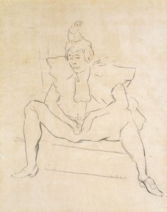 Den siddende klovn; La Clownesse Assise af Henri de Toulouse Lautrec