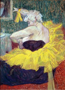 Klovnen Cha U Kao, kunstner ved Moulin Rouge - olie på pap af Henri de Toulouse Lautrec
