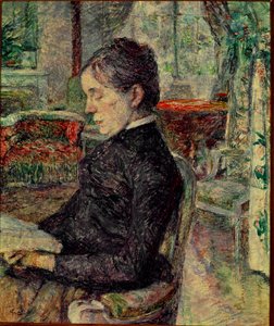 Malerens mor i Salonen i Malrome. Maleri af Henri de Toulouse-Lautrec (Toulouse Lautrec af Henri de Toulouse Lautrec