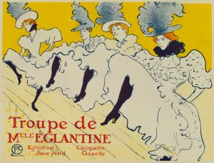 Miss Eglantine / Eglantine / Jane Avril / Cleopa af Henri de Toulouse Lautrec