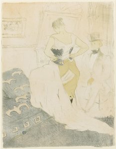 Kvinde justerer sit korset, 1896 af Henri de Toulouse Lautrec